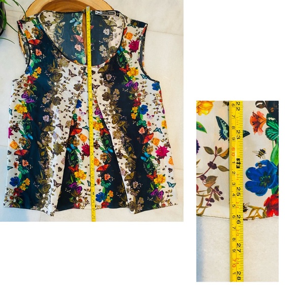 ADRIANA BARRA 🇧🇷 DESIGNER SILK FLORAL TOP - Picture 12 of 15